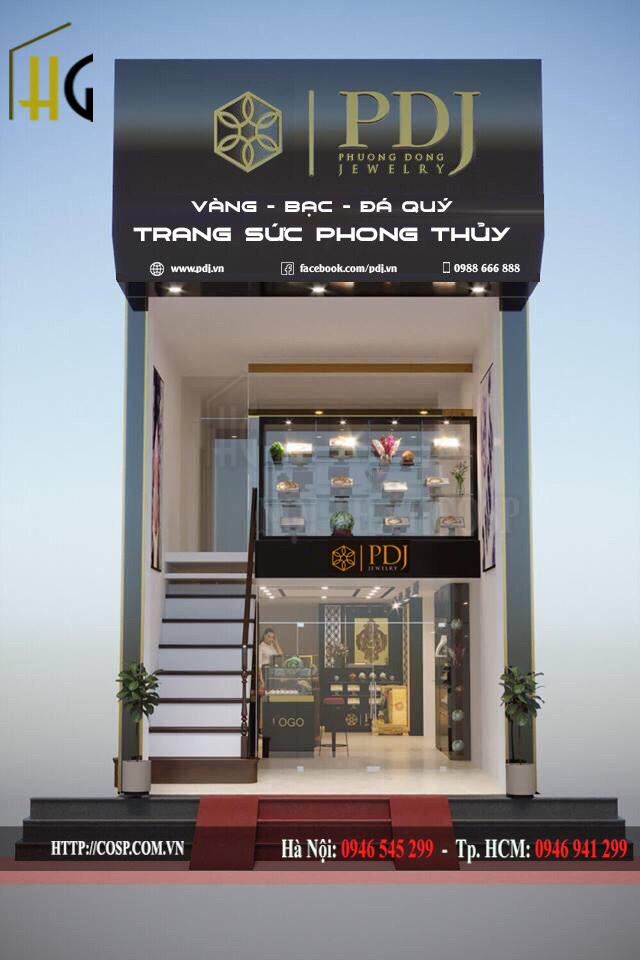 Thiết kế mặt tiền đẹp PDJ